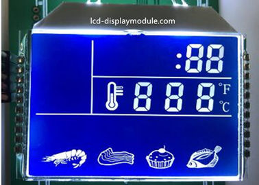 Exhibición azul del fondo HTN LCD, exhibición de segmento del LCD de la cocina de 7 segmentos